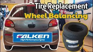 CHANGE TIRE | YOKOHAMA BLUEARTH TO FALKEN SINCERA | 2018 Mirage Hatchback | Mitsubishi Philippines