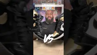 Sneaker Battle Jordan 1 High Black Metallic Gold VS Jordan 1 High Patent Gold Toe #jordan1 #shorts