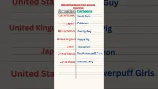 Banned Cartoons From Different Countries || Interesting Gk || #gk #gkfacts #gkquiz