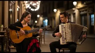 Paris–Sevilla Fusion Live – Accordion & Flamenco Guitar Chill Café Ambience