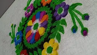 Simple Rangoli designs #rangoli #simplerangoli #rangolidesign #rangolishorts #artshorts 