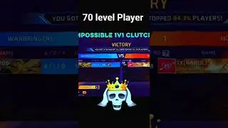 Amazing 1v1 Fight with a LEVEL 70 Player.#short ff pro gamer