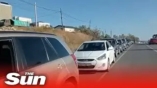 Hundreds panic to get petrol as bridge explosion cuts Crimea off