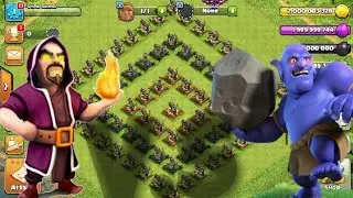 Wizard vs Bowler against X Bows base [Coc's LOVER]