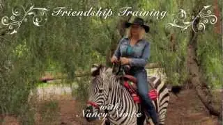 Nancy Nunke Trail Riding With Zebra