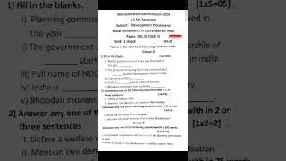 +3 5th Sem. 2024 | Political Science Honours | DSE - 2, Previous Year Question | @eSikhya-1
