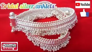 New bridal silver anklets designs with weight and price  || silver pattilu designs || bridal Payal
