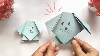 Origami Dog #easydiy #papercraftdiy #crafttutorials