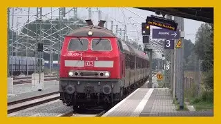 Ankunft + Rangieren des Müller Partyzug mit BR 218 in Sande [4K UHD]