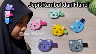 Felt Hair Clip Tutorial || Cara Membuat Jepit Rambut dari Kain Flanel 