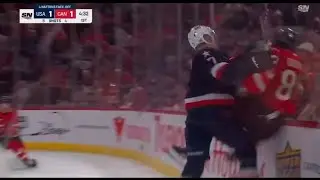 Massive hit by Brady Tkachuk on Drew Doughty