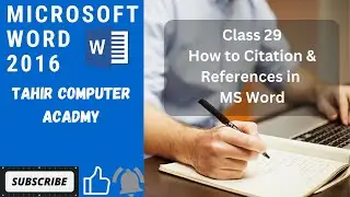 29 | How to add Citations and References using Microsoft Word | Adding Citation and References