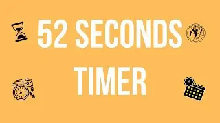 52 seconds countdown orange | Cron&ocirc;metro de 52 segundos laranjado