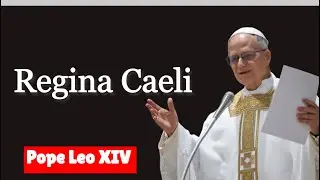 Pope Leo XIV chanting the noonday Regina Caeli in St. Peter&rsquo;s Square today
