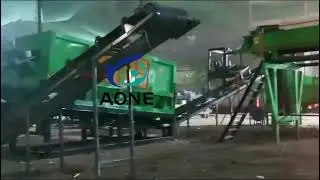 Chain Conveyor Feeder Trommel Screen Machine Megnetic Separator Machine Windshifter Machine for Cons