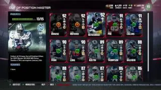 Madden NFL 17 Deion Sanders OOP Out of Position Master Set MUT 17