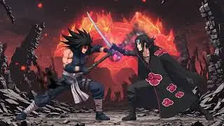 Itachi Vs Madara black sacred form animation gameplay