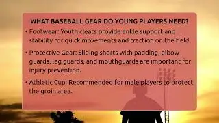 What Baseball Gear Do Young Players Need? - Baseball Equipment Hub
