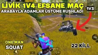LİVİK 1V4 ONE MAN SQUAT EFSANE 1V3 LOWREX - PUBG MOBİLE 
