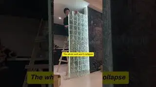 Glass brick partition wall method#buildingmaterials#rebuild #glass #walldecor #renovation