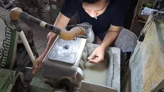 RED GARNET STONES ARE RUBBERED AND PEELED IN RAWA BENING