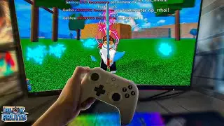 Joguei Blox Fruits No CONTROLE Pela Primeira Vez  !
