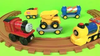 CAT Preschool Express Train with the mini mighty machines the yellow construction toys