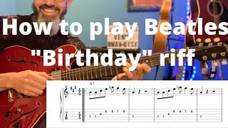 HOW TO PLAY BIRTHDAY by The Beatles | Easy Guitar Lesson + FREE TAB