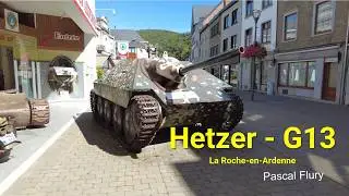 Hetzer - G13 Tank Destroyer on display in la-Roche-en-Ardenne, Belgium