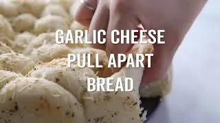 Garlic Cheese Pull Apart Bread made with frozen dough