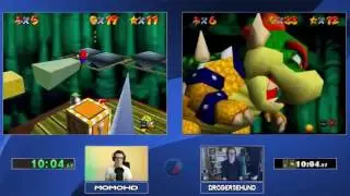 [GER] Let's Race: M0m0HD und Drogieriehund racen Mario 64 70 Star