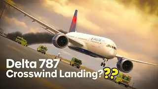 Delta Airlines Boeing 787 Crosswind Landing at New York JFK Realistic Flight