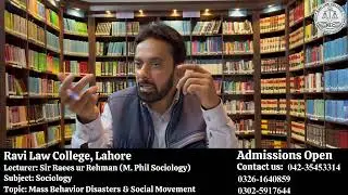 Mass Behavior Disasters and Social Movement (Sociology)