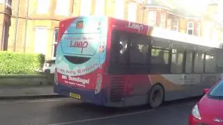 Stagecoach bus route's 34X and Loop passing Ashburnham Road, Ramsgate, 16th February 2017