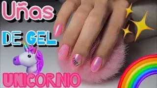 Manicura RUSA🇷🇺| uñas de gel | uñas unicornio 🦄| como me arreglo la mano derecha |