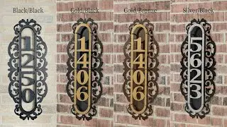 LaRoyal Exclusive Vertical and Horizontal Outdoor House Number Address Plaques by JasonW Studios&reg;