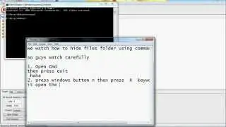 how to hide files folder using Run
