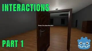 How to make BASIC interact-able DOOR with ANIMATED COLLISION in Godot 3D