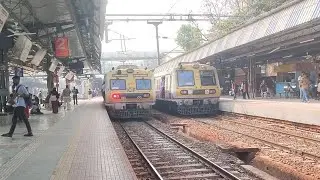 Mumbai local train video live in the railway station | Train videos Indian railways station vlog 