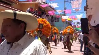 Santa Ana Recorre Mochitlán en Procesión acompañada de musica y danzas.