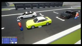 Racing in a manual gearbox in brick rigs.