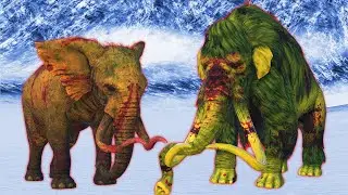 Elephant vs Woolly Mammoth turn into zombie | Mammoth life #02