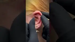 Flat piercing with star jewelry ✨