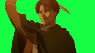 Levi Attack On Titan Anime Green Screen Pack
