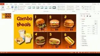 Use PowerPoint to make a digital menu board
