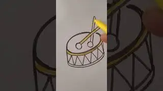Drum For Kids # Shorts # Easy Drawing