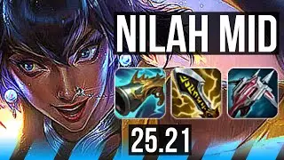 NILAH vs QIYANA (MID) | Godlike, 16/5/10 | EUW Diamond | 25.21