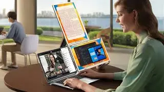 TUTT S7 Portable Monitor | 16&rdquo; FHD 16:10 Dual Screen Extender for Laptops HDMI USB-C 