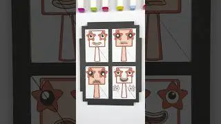 Sprunki OC Ten Numberblocks All Phases Cardboard Puzzle Solving Challenge #ytshorts #sprunki #trend