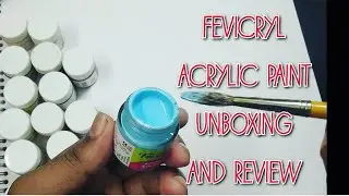 Fevicryl acrylic paint unboxing and review || acrylic paint review || drawsome awesome